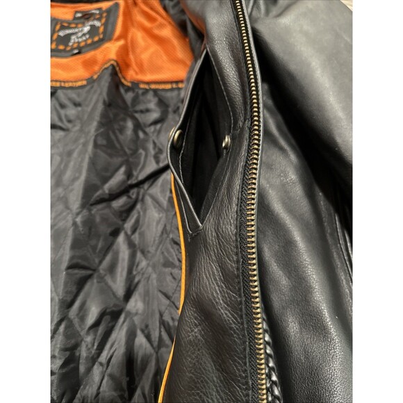Milwaukee Leather Women’s M Black Motorcycle Jacket Zip-Out Liner Braided Sides - Picture 13 of 16